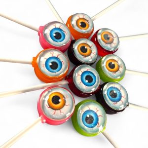 Scary eyeball lollipops