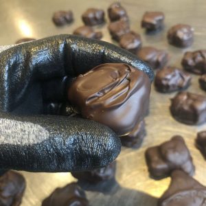 Choc Nugget (vegan jelly cube dipped in chocolate)